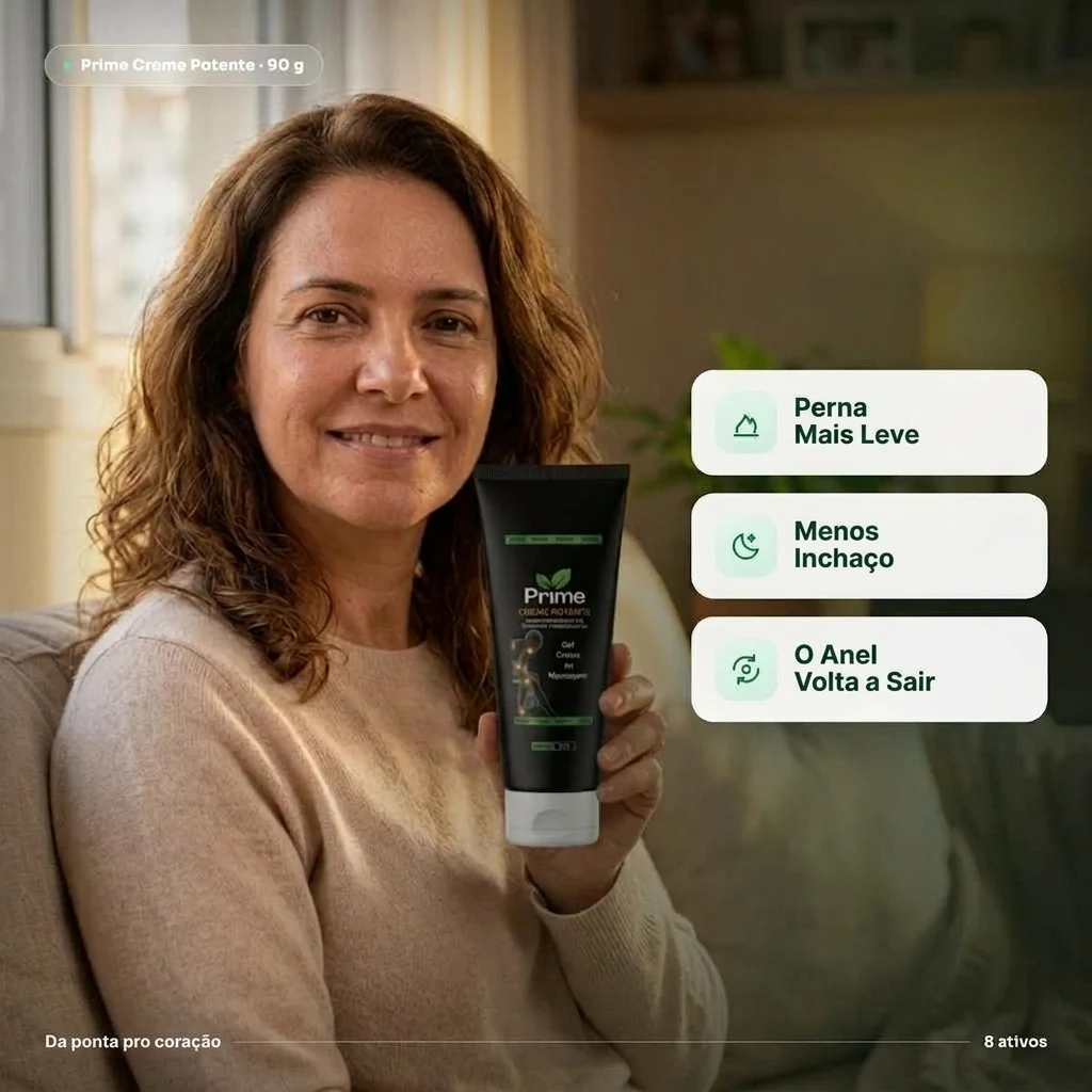 Prime Creme Potente: perna mais leve, menos inchaço e o anel voltando a sair